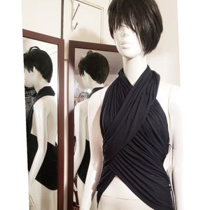 ASOS Black Twisted Neck Halter